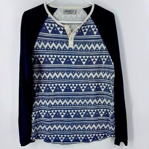 ALPHABETA Geometric Long‎ Sleeve Shirt